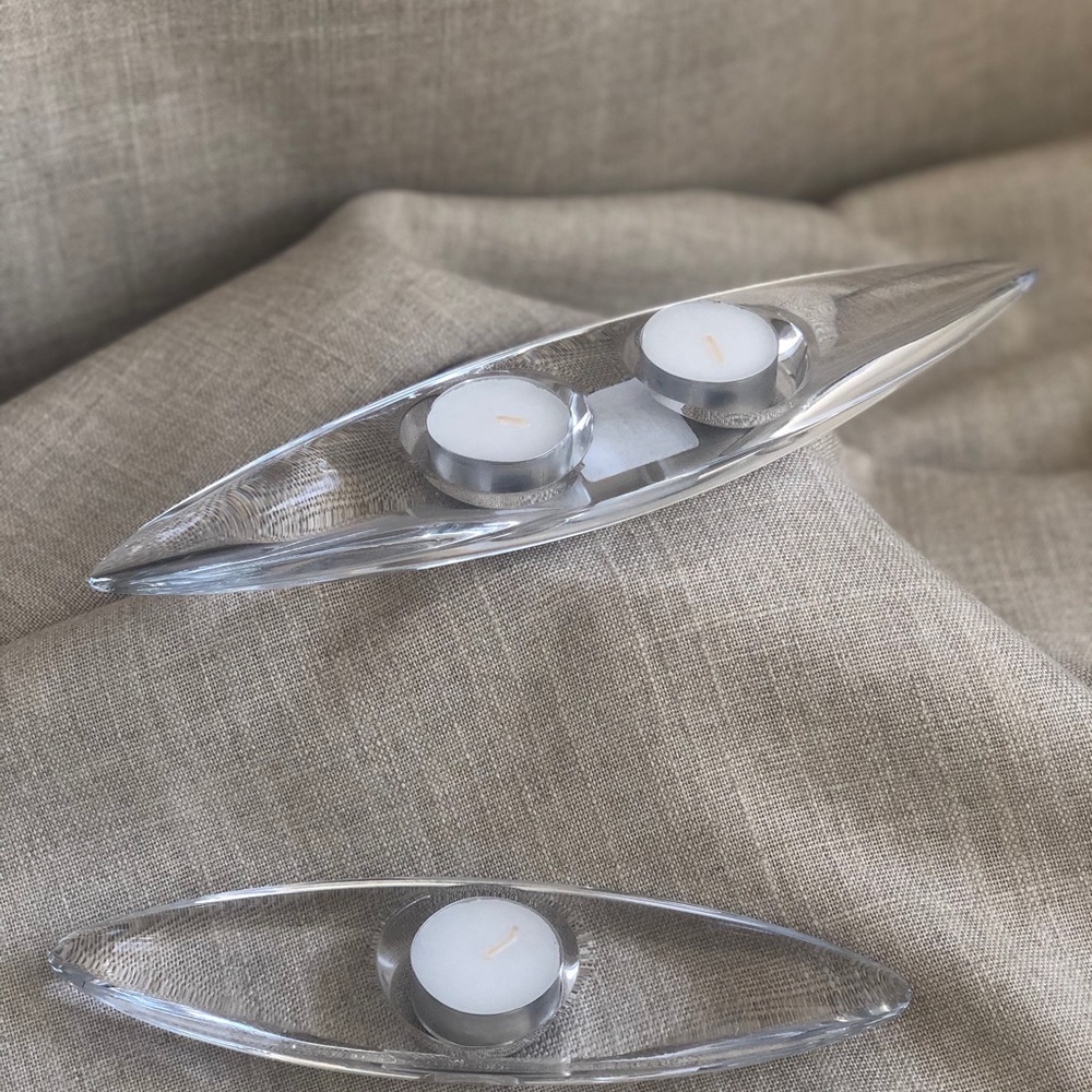 Crystal candle holders